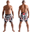 MEN/KORAL[MMA Thunder Model]ファイトショーツ 黒白 BRサイズ